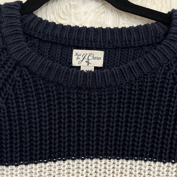 J CREW Mens Medium Navy Cotton Shaker Sweater - Picture 2 of 5